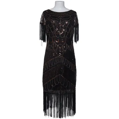 Cocktail dress (Black, Gold) from Unique Vintage Polyester