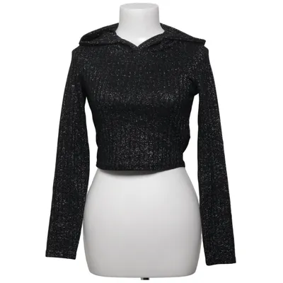 Hoodie (Black, Silver) from Tally Weijl Elastane, Metallic fiber