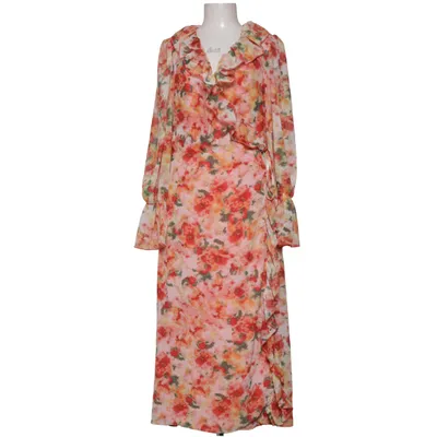 Wrap dress (Pink, Red, Multicolored) from Boohoo Polyester