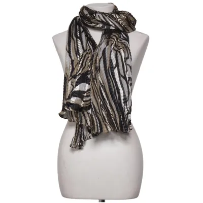 Sjal (Sort, Beige, Hvid) fra Alice Bizous