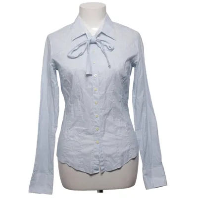 Blouse lavallière (Bleu, Blanc) de The Shirt Factory
