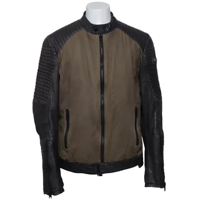 Veste en cuir (Marron, Beige) de Tigha Coton, Cuir, Polyester
