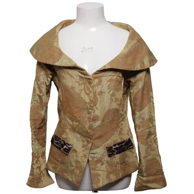Blazer (Beige, Marron) de Eva & Claudi Acétate, Acrylique, Polyester