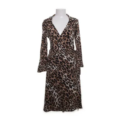 Omlottklänning (Beige, Svart) från Vera Velour Elastan, Viskos