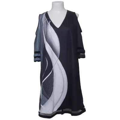 Klänning (Svart, Grå, Vit) Polyester