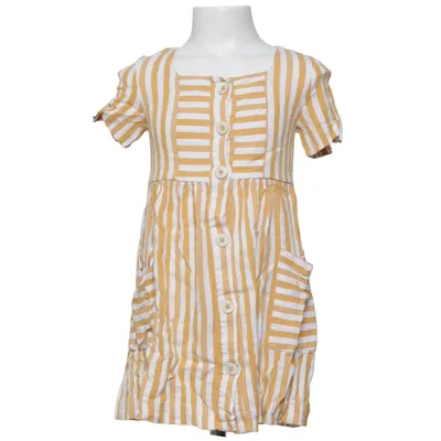 Kjole (Gul, Hvid) fra Zara Kids Linned, Viscose