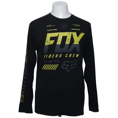 Long sleeve T-shirt (Black, Yellow) from Fox Cotton, Polyester