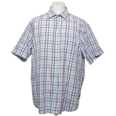 Chemise à manches courtes (Blanc, Bleu, Multicolore) de American English by Park Lane Coton, Polyester