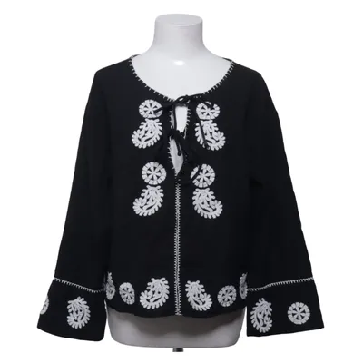 Blouse (Black, White) from Zara Cotton