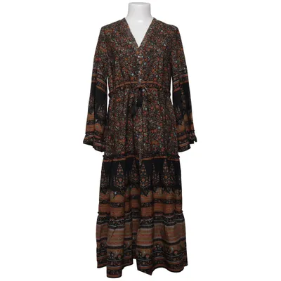Maxi jurk (Zwart, Oranje, Meerkleurig) van Indiska Polyester