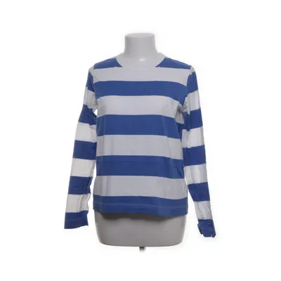 Långärmad t-shirt (Blå, Vit) från H&M Bomull