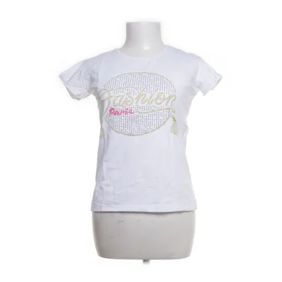 T-shirt (White, Multicolored) from Kafkame Cotton