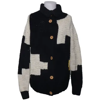 Cardigan (Noir, Blanc, Jaune) de Henrik Vibskov Laine de mouton