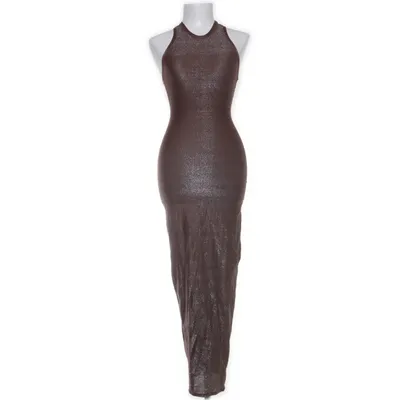 Maxi jurk (Bruin, Zilver) van Skims Elastaan, Metallvezel, Polyamide