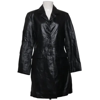 Veste longue en cuir (Noir) de Goldstein by Moltan Cuir