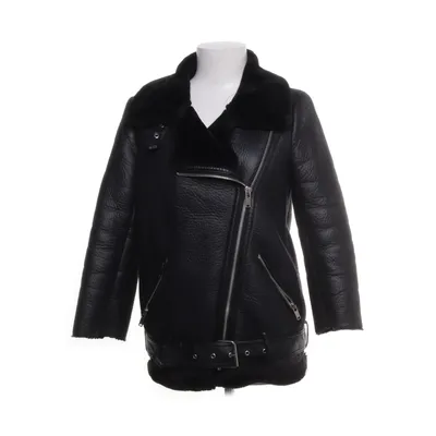 Shearling jas (Zwart) van Zara Woman