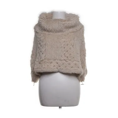 Bont poncho (Beige) van Elisabetta Franchi Bont