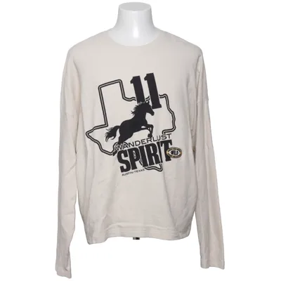Langærmet t-shirt (Beige) fra Bershka Bomuld