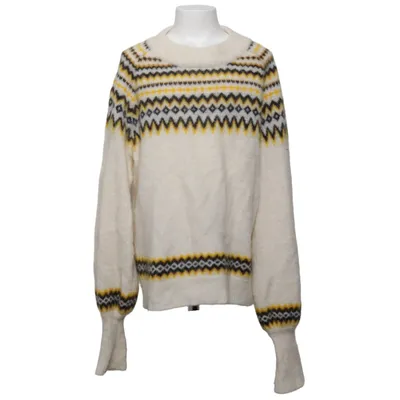 Sweater (Hvid, Gul, Sort) fra Just Alpacauld, Elastan, Polyamid