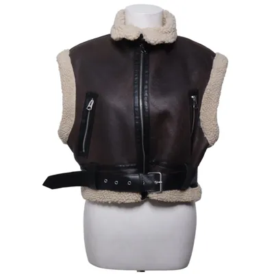 Gilet d'extérieur (Marron, Beige) de Zara Polyuréthane