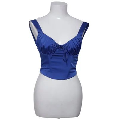 Crop top (Blauw) van Bershka Elastaan, Polyester