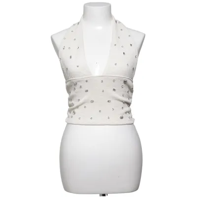Neckholder Top (Beige) von Zara Baumwolle, Polyester