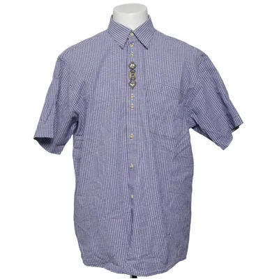 Korte mouwen shirt (Blauw, Wit) van Os Trachten Katoen
