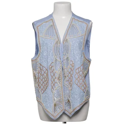 Gilet (Bleu, Multicolore) de Alba Moda Coton, Viscose
