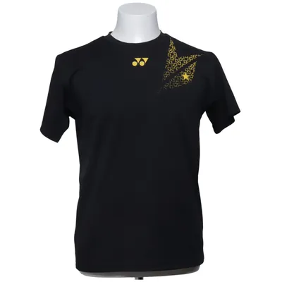 T-shirt (Black, Yellow) from Yonex Polyester