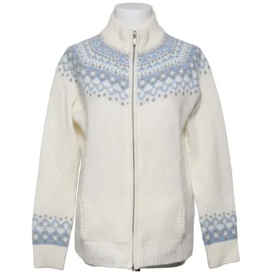 Cardigan (Hvid, Blå) fra Woolovers Uld