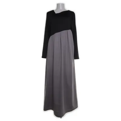 Maxi jurk (Grijs, Zwart) Polyester, Elastaan