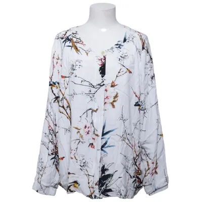 Blouse (Blanc, Multicolore) de Zizzi Coton, Polyester, Viscose