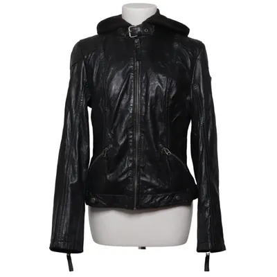 Leather jacket (Black) from Gipsy Cotton, Leather, Polyester
