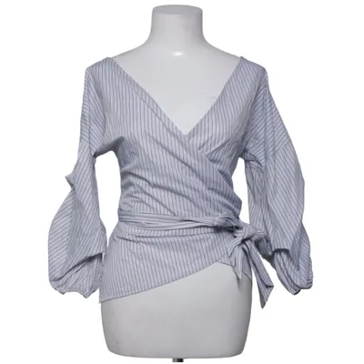 Slå-om bluse (Hvid, Sort) fra NLY Trend Bomuld, Polyester