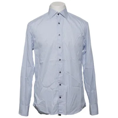 Shirt (Blue, White) from Stenströms Cotton