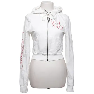 Huvtröja (Vit, Röd) från Ed Hardy x Urban Outfitters Bomull, Elastan