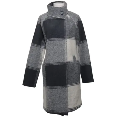 Coat (Gray, White) from Paul Costelloe Acrylic, Polyester, Wool