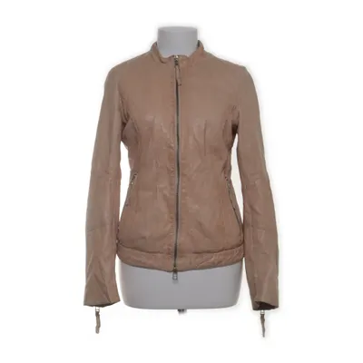 Leren jack (Beige) van Suzanna Leer, Polyester