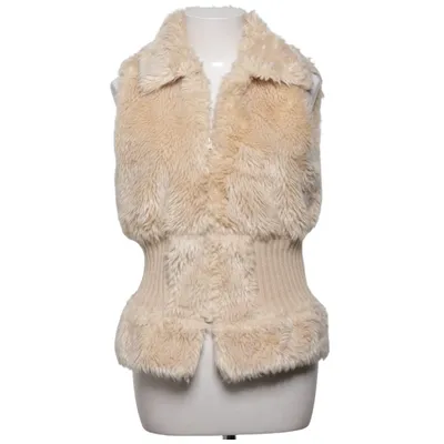 Outer vest (Beige) from Foglie Rosse Acrylic, Polyester