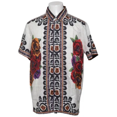 Short sleeve shirt (White, Multicolored) from Incerun Elastane, Polyester