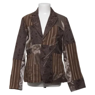 Blazer (Brown, Multicolored) from Rebecca Cotton, Linen, Polyester, Viscose