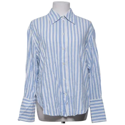 Shirt (Blauw, Wit) van H&M Modern Classic Linnen, Viscose