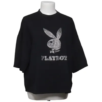 T-shirt (Svart) från Playboy x Missguided Bomull, Elastan, Polyester