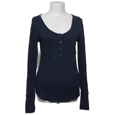 Henley shirt (Blauw) van Hollister Katoen, Elastaan