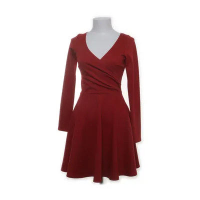 Kjole (LONG SLEEVE WRAP SKATER) fra NLY One Elastan, Polyester