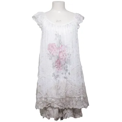 Top (White, Multicolored) from Made in italy Elastane, Silk, Viscose
