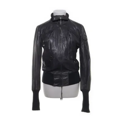 Leren jack (Grijs) van Patrizia Pepe Katoen, Leer, Viscose
