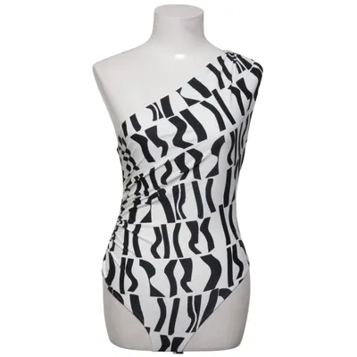 Swimsuit (Black, White) from Scampi Elastane, Polyamide
