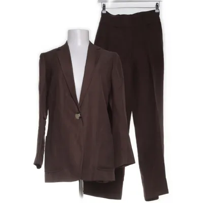 Jakkesæt (Brun) fra Massimo Dutti Linned, Viscose
