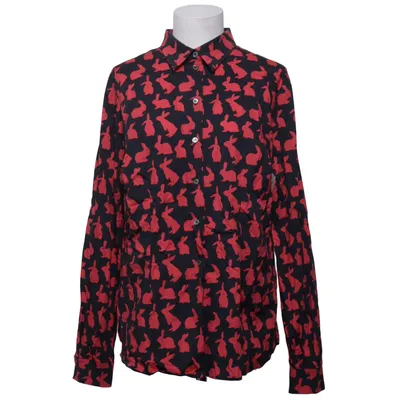 Blouse (Zwart, Rood) van Camilla Thulin Katoen, Elastaan